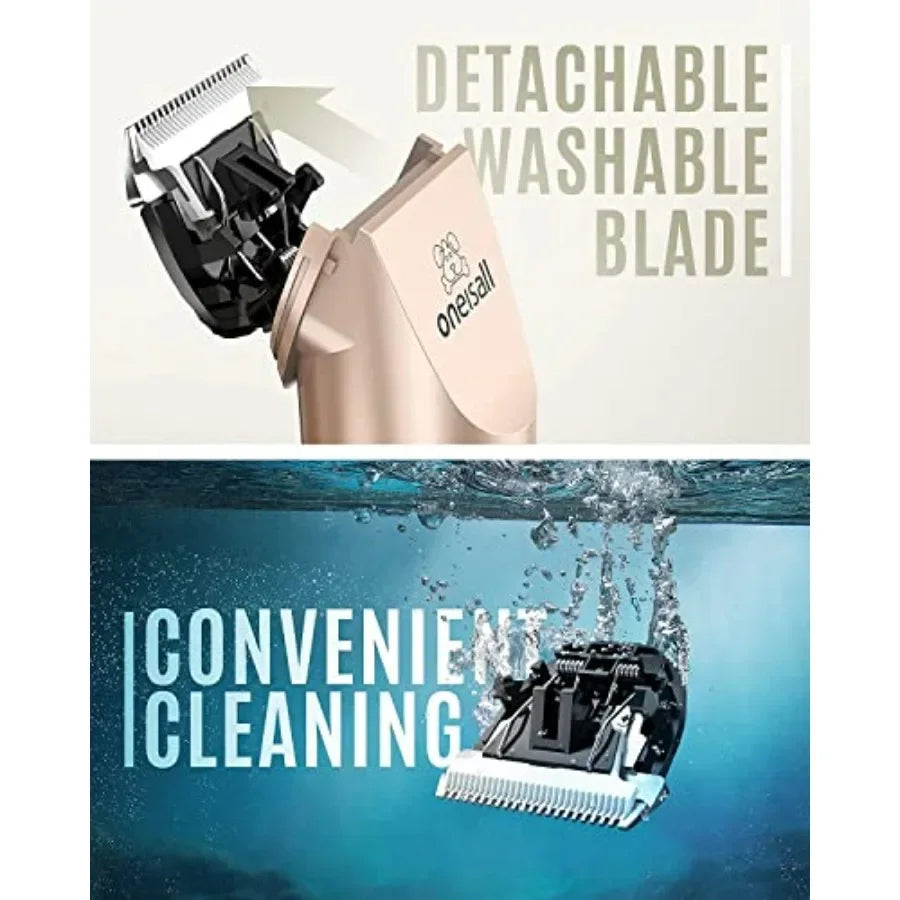 Dog Clipper Low ise Dog Grooming Kit with Rechargeable Dog Shaver Cordless Electric Quiet Hair Clipper Set for Dog Cats PetsGol