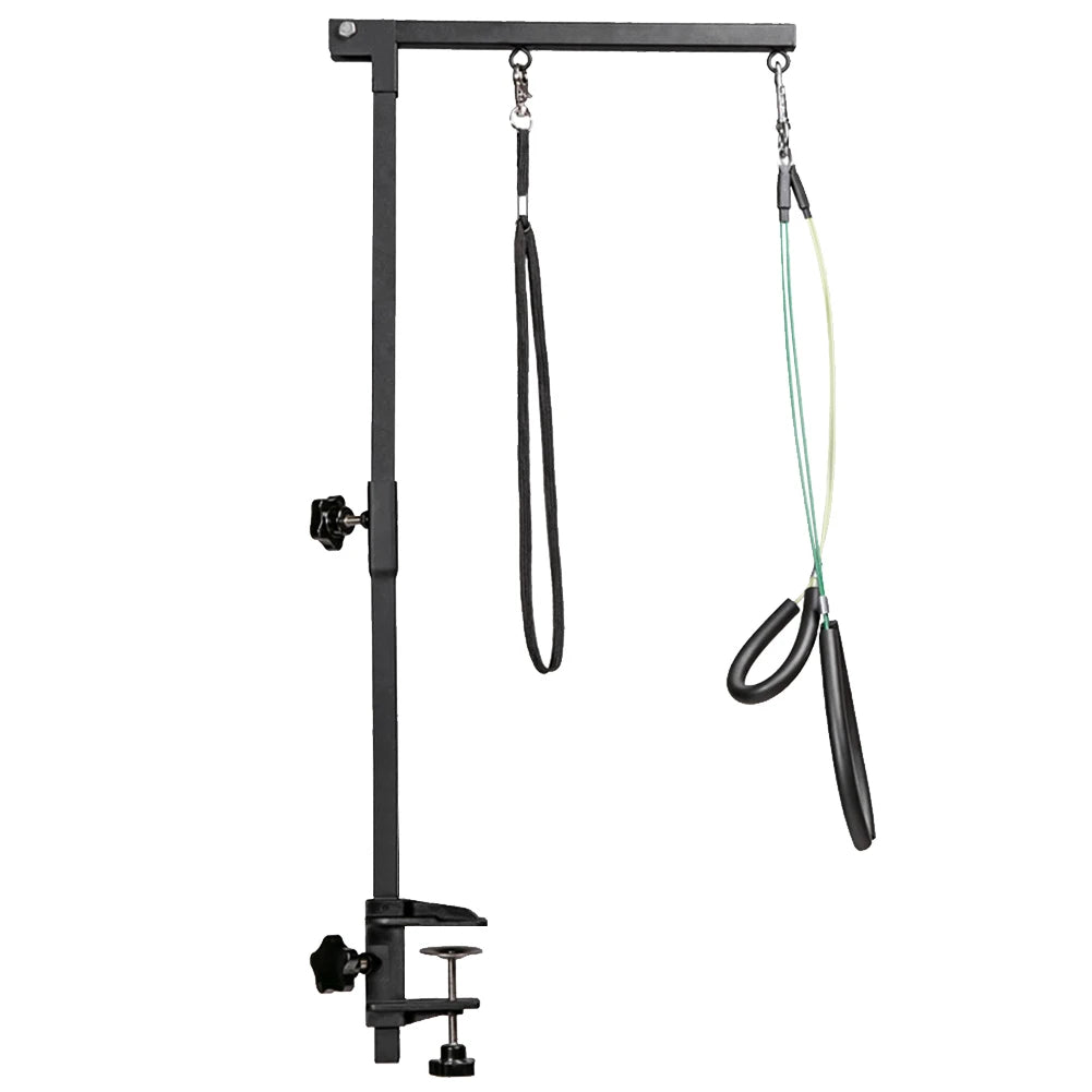 Dog Shower Stand Stainless Steel Trimming Pet Grooming Stand Height Adjustable Pet Foldable Grooming Bracket Desk Dog Cat Holder