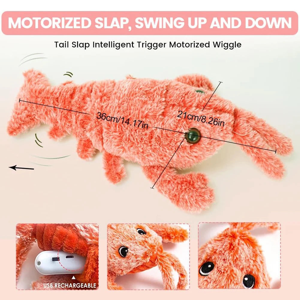 Moving Puppy Chew Toys Floppy Lobster Interactive Dog Toy Interactive Dog Toys To Keep Them Busy for Medium Dogs Teething