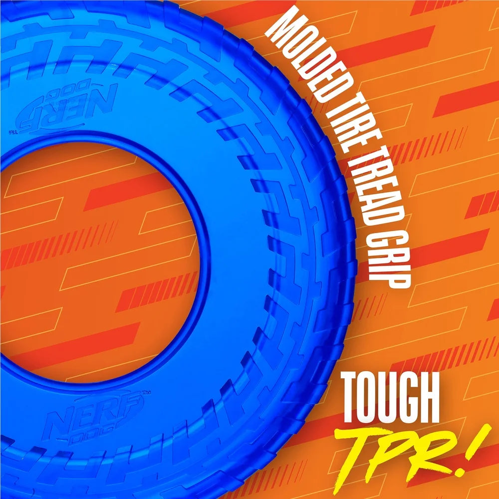 Durable 10 Inch TPR Flyer Dogs Lightweight Aerodynamic High Visibility Interactive Fetch Toy Floats on Water Chewable Portable