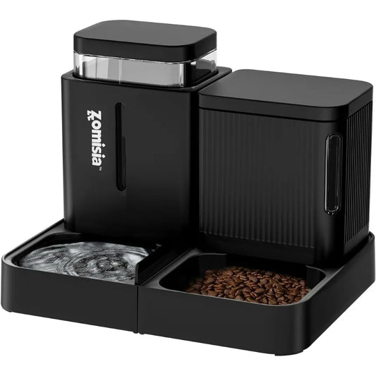 2 in 1 Automatic Cat Feeder and Water Dispenser with 180 Degree Rotatable Design for Small to Medium Dogs Puppies and Kittens L