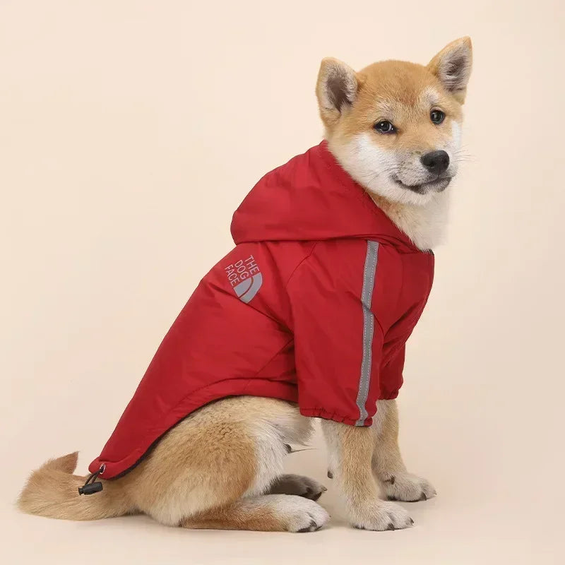 Reflective Pet Clothes Autumn Winter Pet Dog Waterproof Warm Coat Cotton Hooded Jacket The Dog Face Small Dog Clothes Roupa pet
