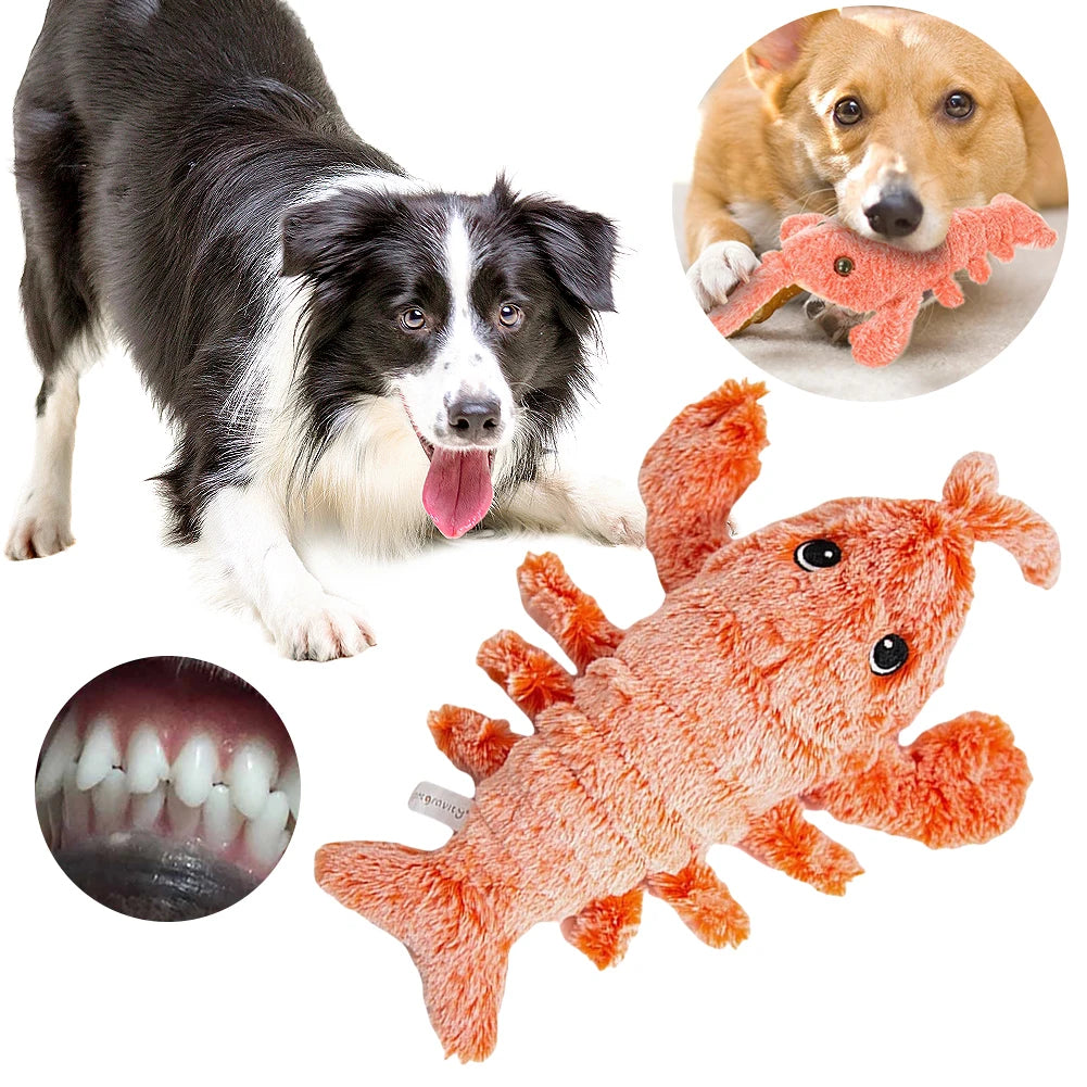 Moving Puppy Chew Toys Floppy Lobster Interactive Dog Toy Interactive Dog Toys To Keep Them Busy for Medium Dogs Teething