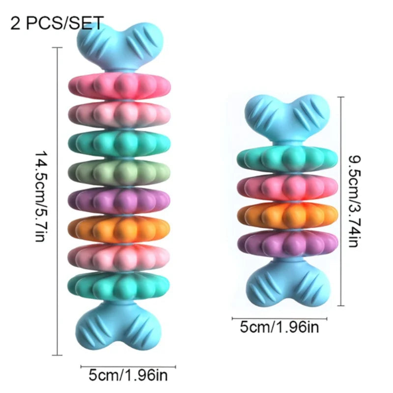 2pcs New pet toy dog toy wholesale colorful succulent pattern gnawing and grinding teeth resistant cat toy set