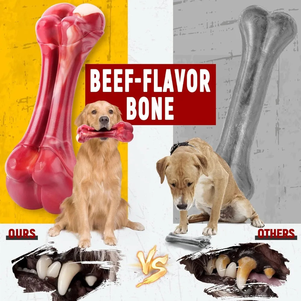 Zeaxuie 12 Pack Heavy Duty Various Dog Chew Toys Pack for Aggressive Chewers - Includes Large Rope Toys, Squeaky Toys & Indestru