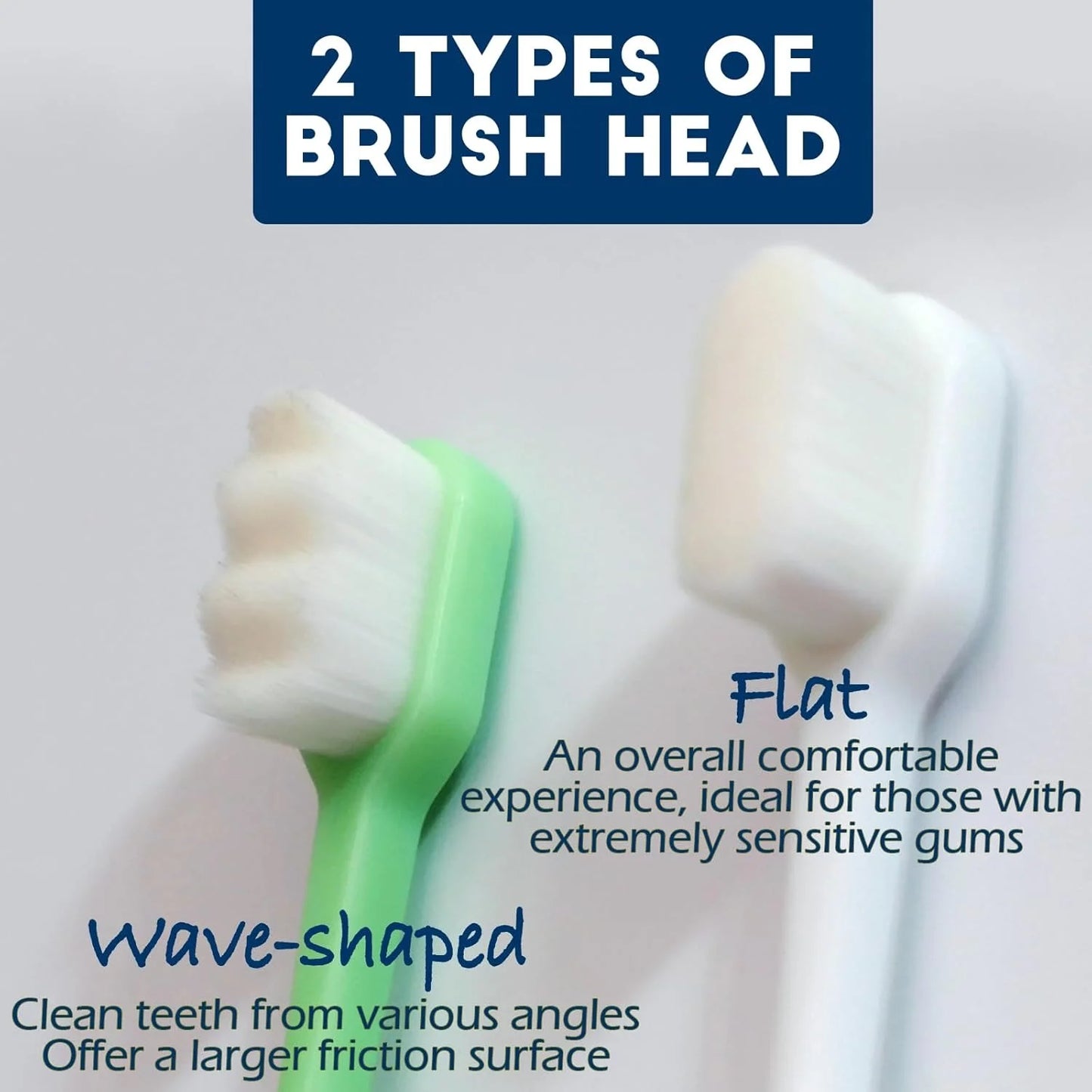 Dog Toothbrush Set 4 Pieces, 10,000 Ultra-Soft Bristles, Suitable for Medium to Large Dogs and Cats, Pet Toothbrush Kit for Easy