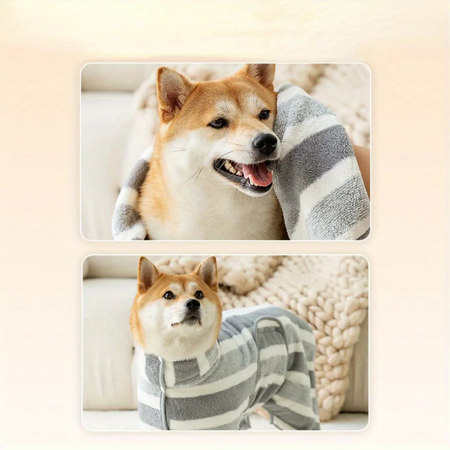 Large Dog Bathrobe - Super Absorbent & Quick-Dry Pet Towel for All Breeds